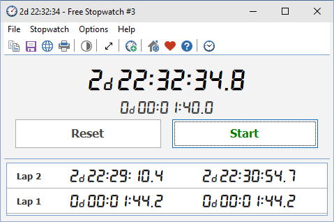 Free Stopwatch Portable screen shot